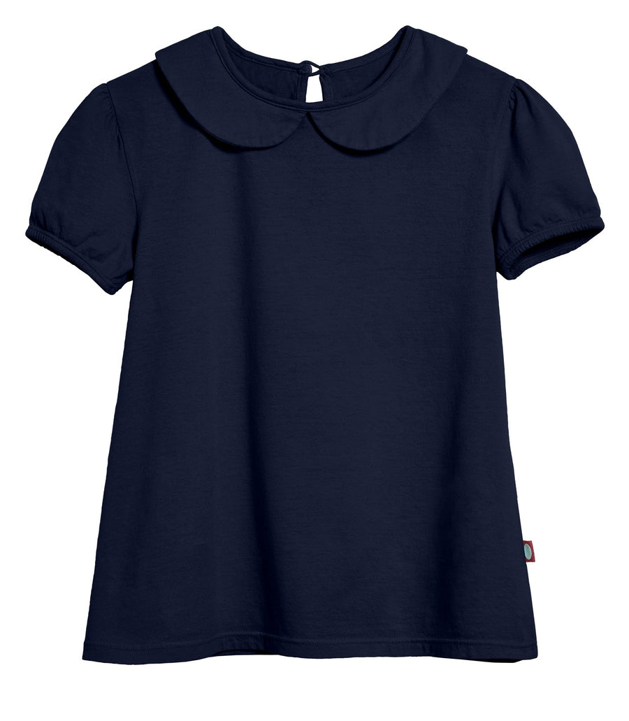 City Threads Little Girls' Peter Pan Collar A-Line Puff Tee Tshirt Top Blouse