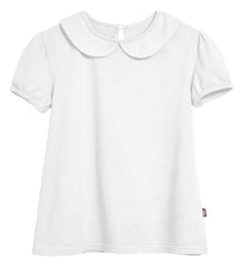 City Threads Little Girls' Peter Pan Collar A-Line Puff Tee Tshirt Top Blouse