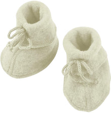 Baby Merino Wool Fleece Booties - Natural Beige