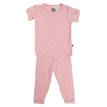 KicKee Solid Short Sleeve Pajama Set, Baby to Kid