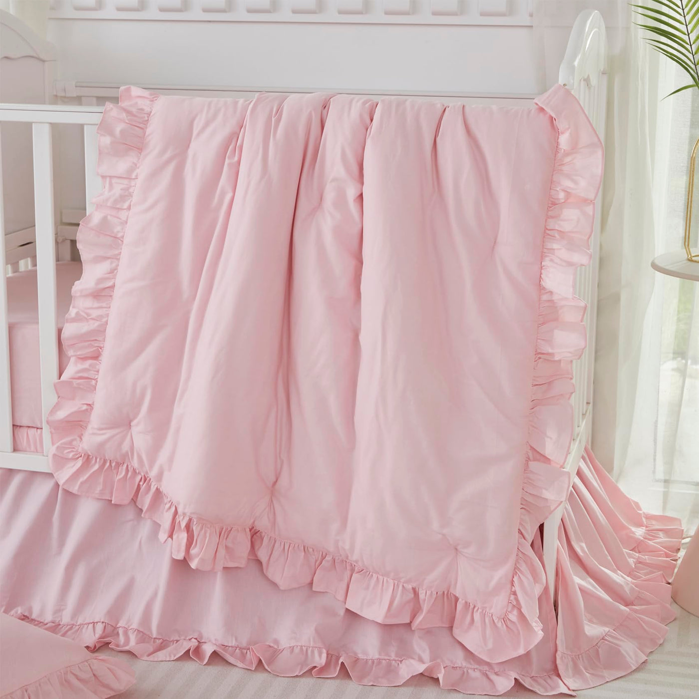 Brandream 100% Cotton Farmhouse Crib Bedding Sets for Girls and Boys