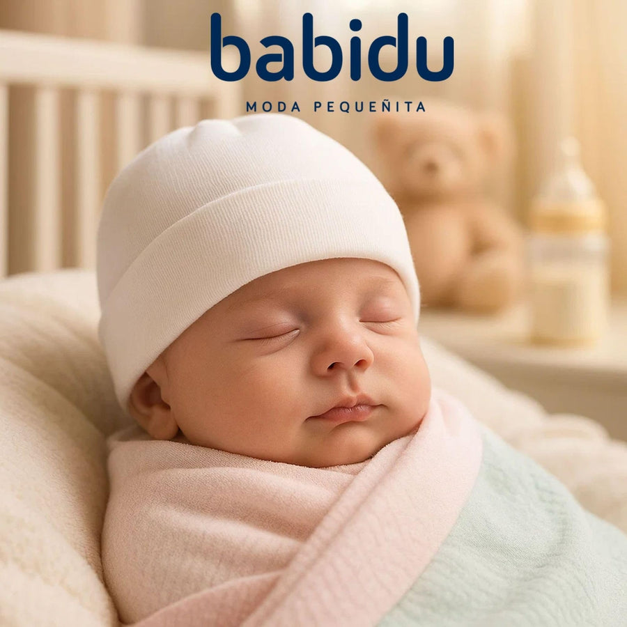 Babidu Unisex-baby Newborn Pullon Roll Cap