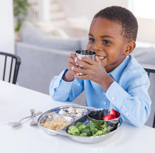 Stainless Steel Divided Plates for Kids - Set of 4