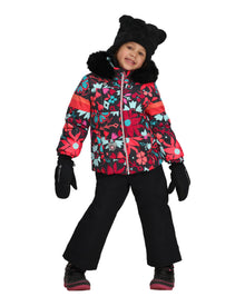 Girls Insulated Waterproof Ski Jacket with Faux Fur