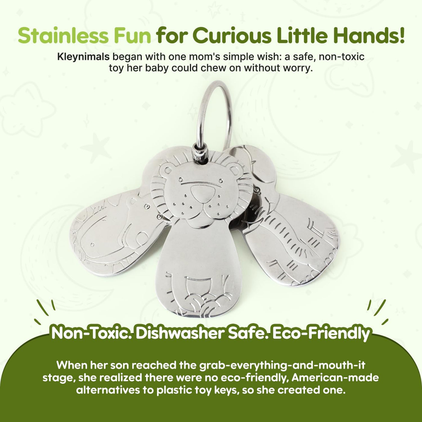 Stainless Steel Baby Essentials Set - Flatware & Sensory Toy Keys