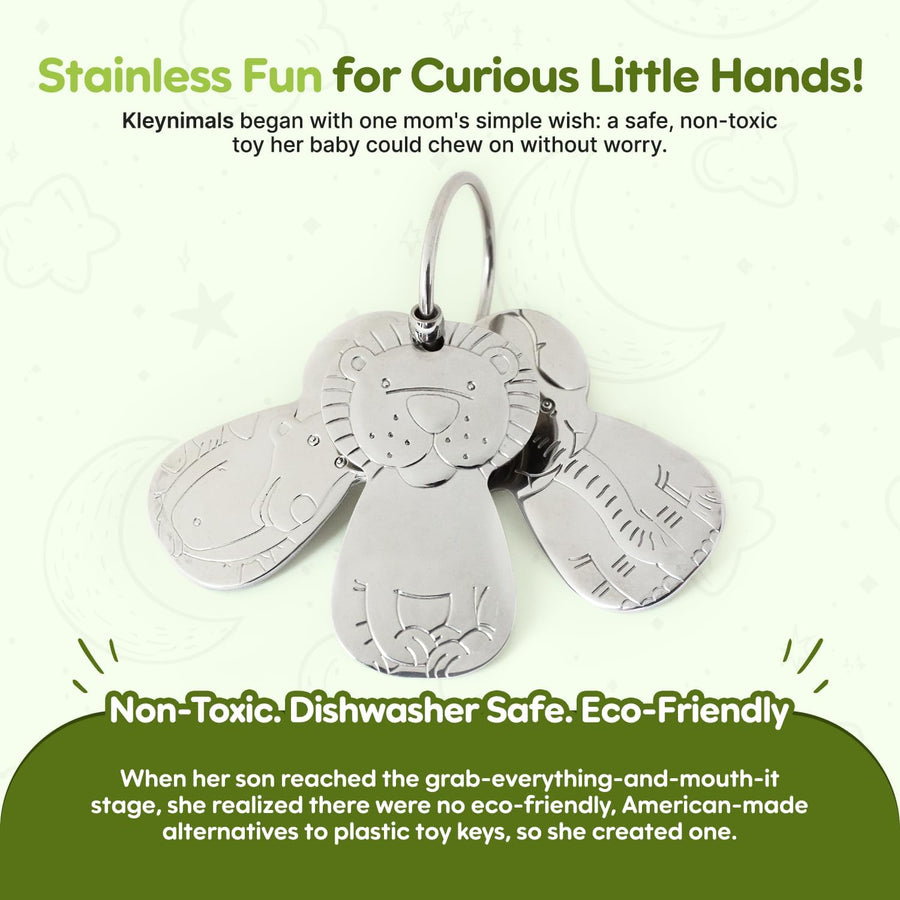 Stainless Steel Baby Essentials Set - Flatware & Sensory Toy Keys