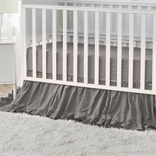 Ruffle Crib Bedding Set 3 Piece - 100% Cotton, Neutral Grey