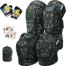 Kids Knee & Elbow Pad Set with Bike Gloves