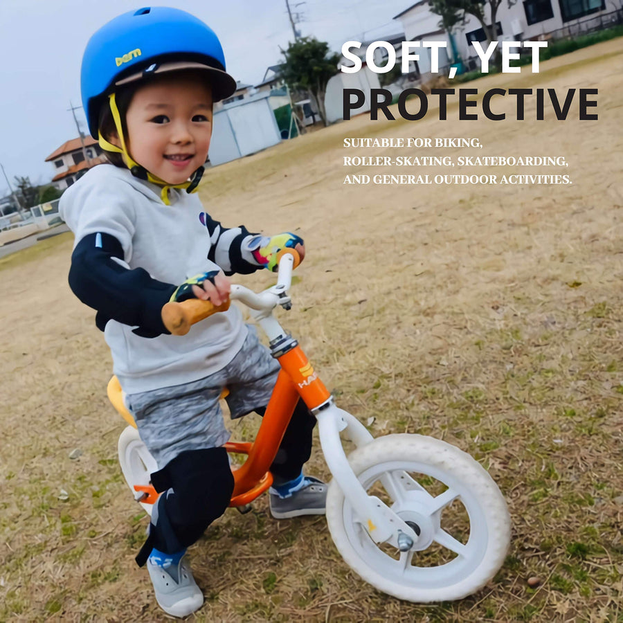 Kids Knee & Elbow Pad Set with Bike Gloves