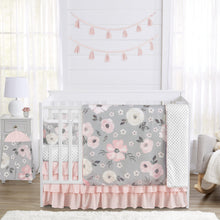 Floral Baby Girl Crib Bedding Set 6 Piece