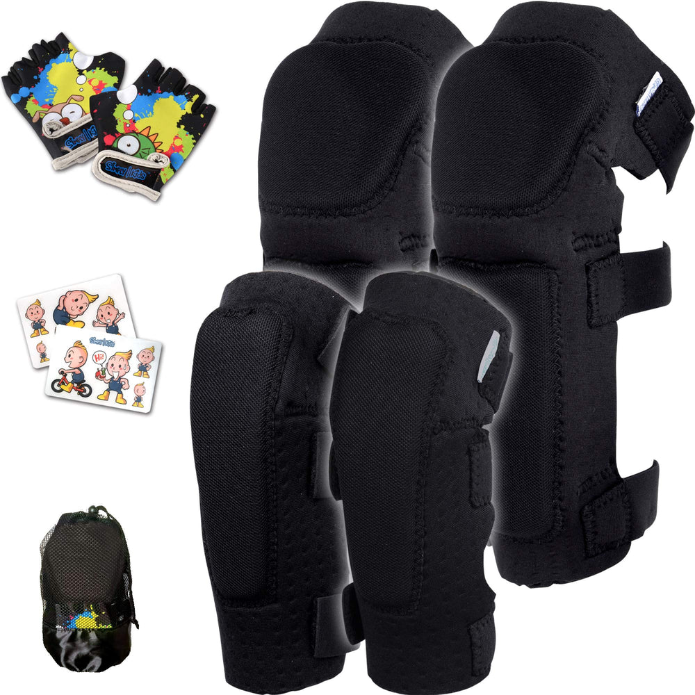 Kids Knee & Elbow Pad Set with Bike Gloves