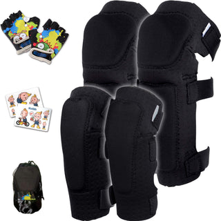 Kids Knee & Elbow Pad Set with Bike Gloves
