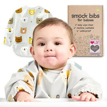 Waterproof Long Sleeve Baby Bib - Feeding Smock, 6-24 Months