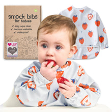 Waterproof Long Sleeve Baby Bib - Feeding Smock, 6-24 Months
