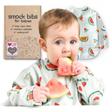 Waterproof Long Sleeve Baby Bib - Feeding Smock, 6-24 Months