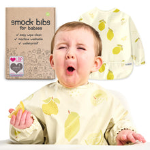 Waterproof Long Sleeve Baby Bib - Feeding Smock, 6-24 Months