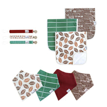 Baby Essentials Bundle - Burp Cloths, Bandana Bibs & Binky Clips