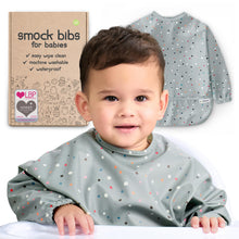 Waterproof Long Sleeve Baby Bib - Feeding Smock, 6-24 Months