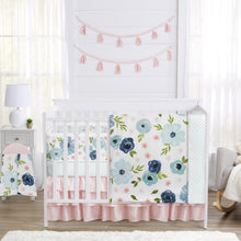 Floral Baby Girl Crib Bedding Set 6 Piece