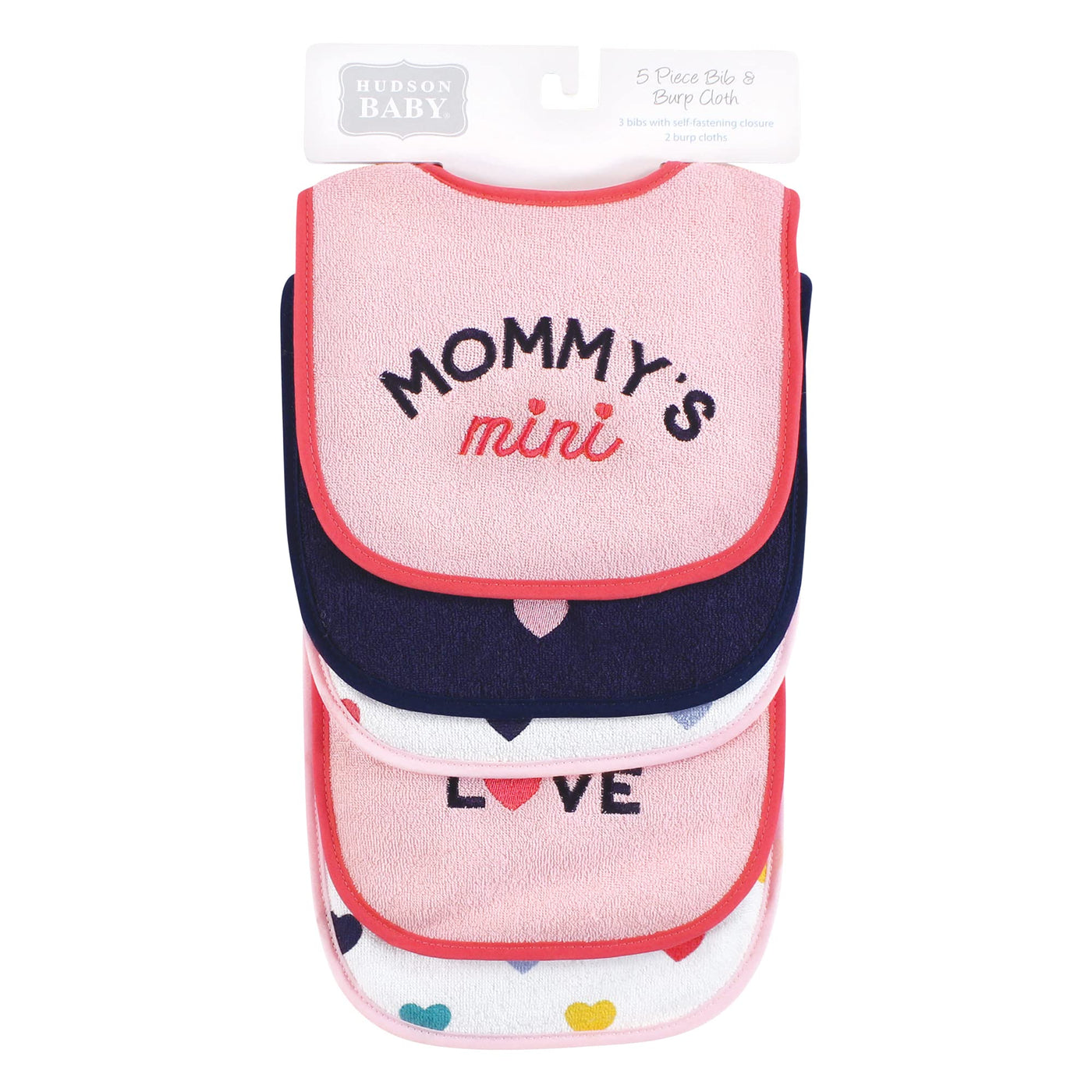 Hudson Baby Unisex Cotton Terry Bib and Burp Cloth Set