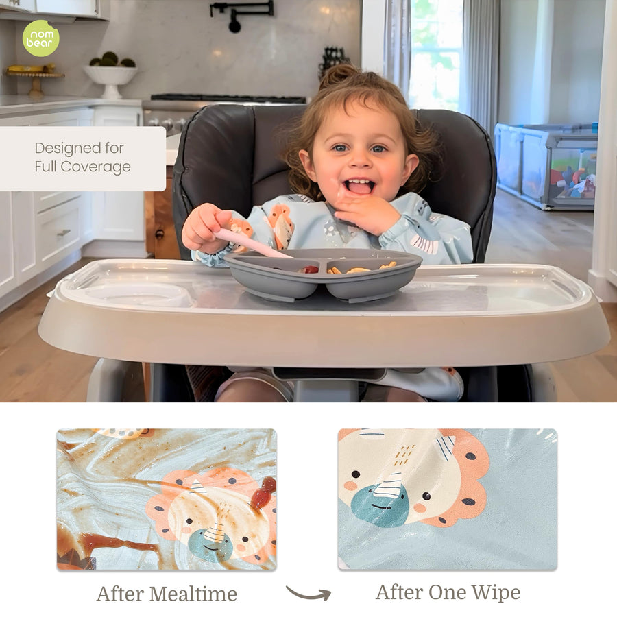 Waterproof Long Sleeve Baby Bib - Feeding Smock, 6-24 Months