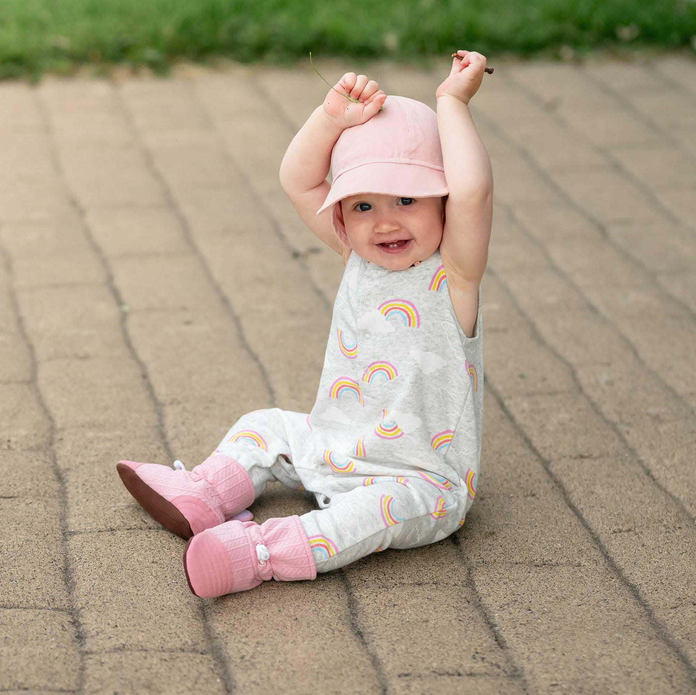 Baby Stay-On Lite Booties - Cotton Blend Slippers