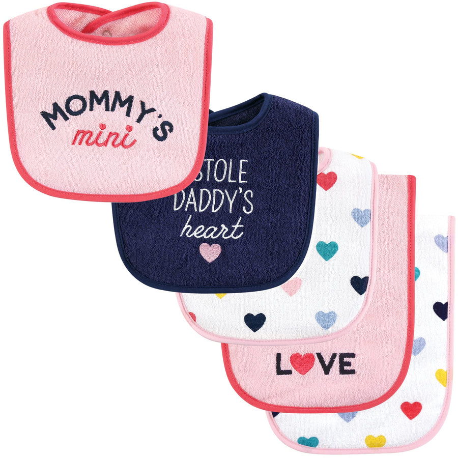 Hudson Baby Unisex Cotton Terry Bib and Burp Cloth Set