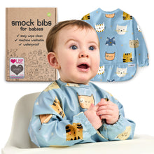 Waterproof Long Sleeve Baby Bib - Feeding Smock, 6-24 Months