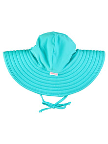 RuffleButts® Baby/Toddler Girls UPF 50+ Sun Protective Wide Brim Swimwear Sun Hat