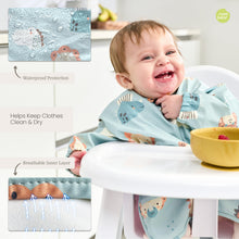Waterproof Long Sleeve Baby Bib - Feeding Smock, 6-24 Months