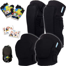 Kids Knee & Elbow Pad Set with Bike Gloves