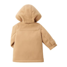 Kids Fleece Duffle Coat - Beige, 130 cm