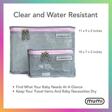 Baby Travel Organizer Set - 5 Packing Bags & 4 Reusable Zip Bags, Aqua