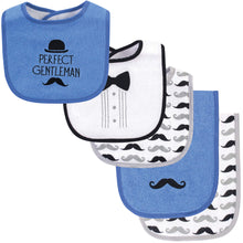 Hudson Baby Unisex Cotton Terry Bib and Burp Cloth Set