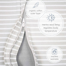 4 Season Baby Sleep Sack with Feet - Merino Wool & Organic Cotton