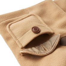 Kids Fleece Duffle Coat - Beige, 130 cm