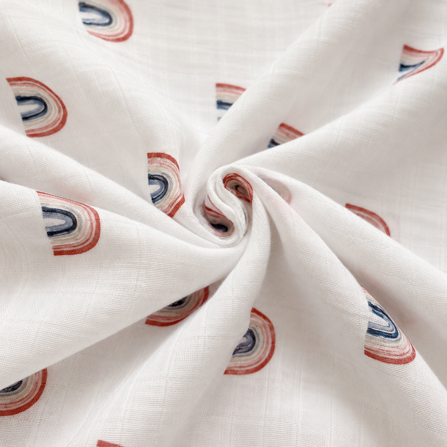 Rainbow Muslin Swaddle